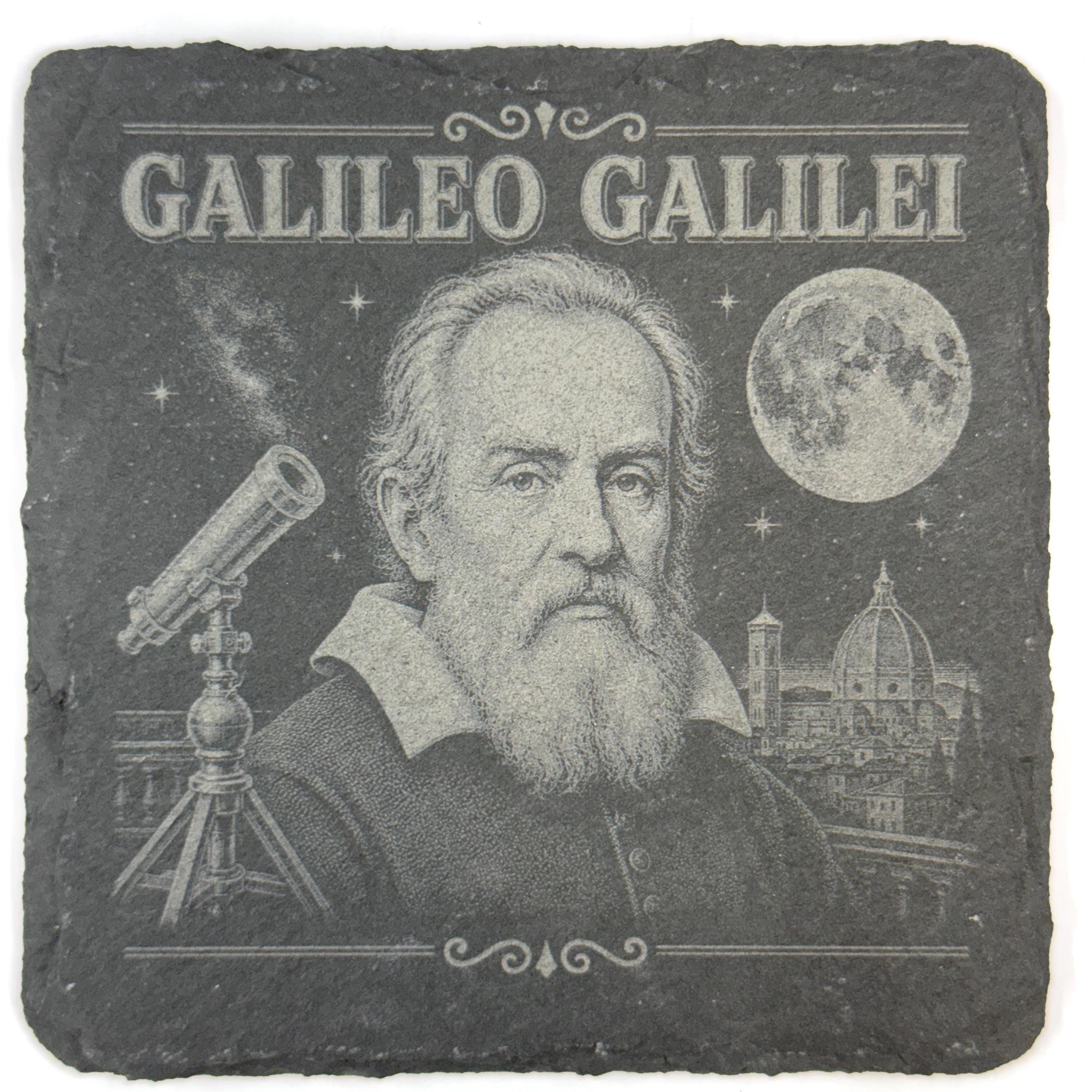 Great Scientists and Inventors Collection, Set of 4 Laser Engraved Slate Coasters