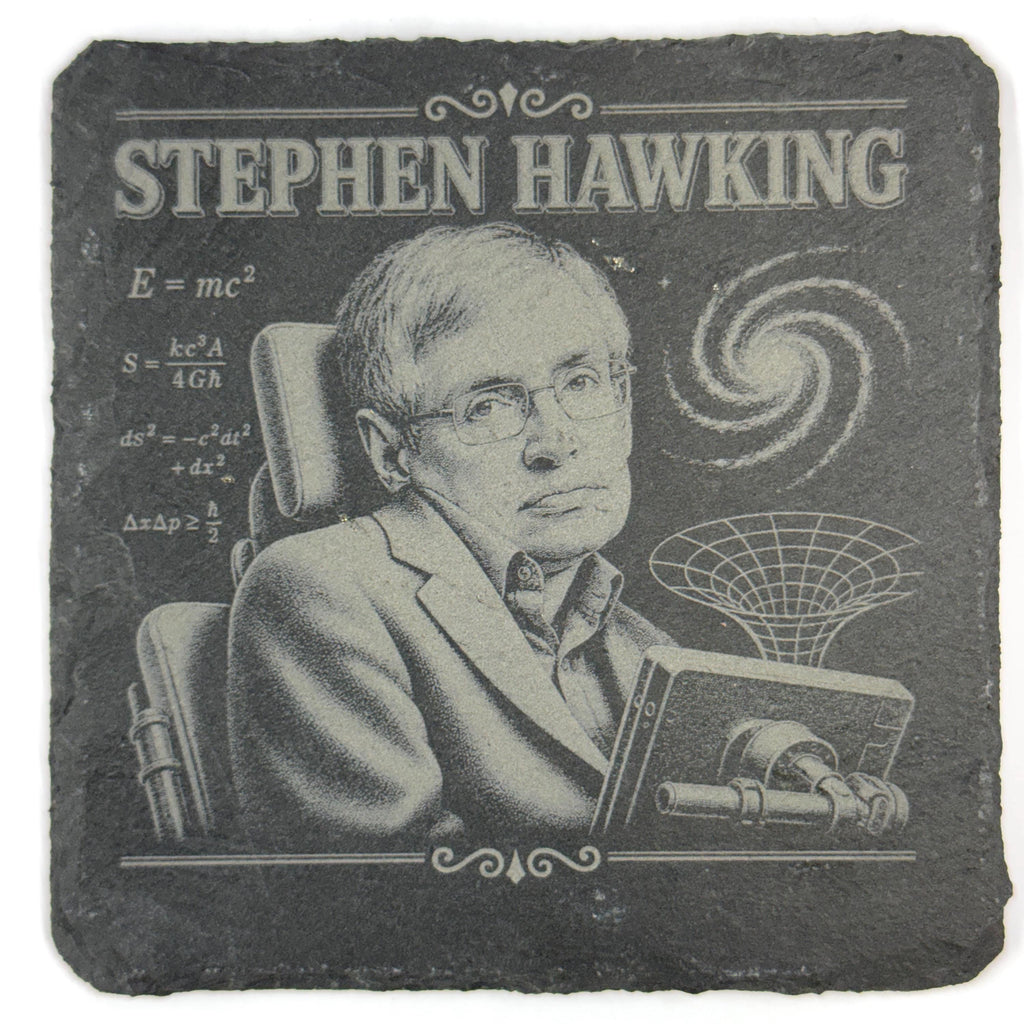 Great Scientists and Inventors Collection, Set of 4 Laser Engraved Slate Coasters