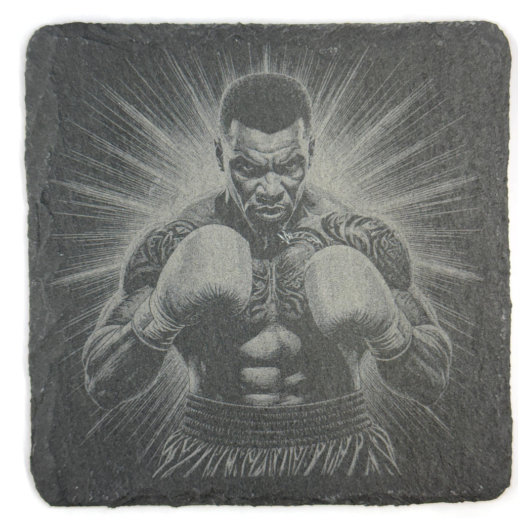Boxing Champions Set of 4 Laser Engraved Slate Coasters