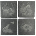 Labrador Retriever Duck Hunting Set of 4 Laser Engraved Slate Coasters
