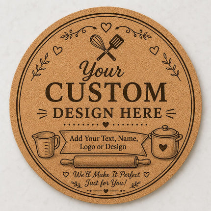 Halloween Cork Trivet, 8 Inch Laser Engraved Hot Pad, Fall Kitchen Decor