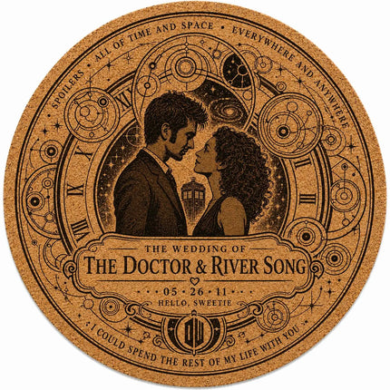Custom Engraved Round Cork Coasters – Logo, Wedding, Bar & Event Designs