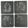 Military Soldier Tactical Combat Designs – Set of 4 Laser Engraved Slate Coasters