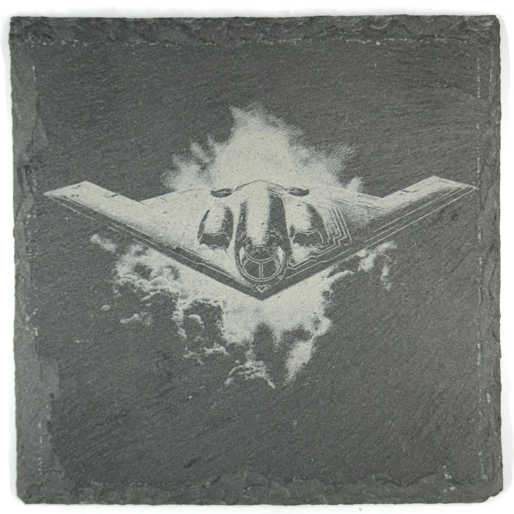 Military Aircraft Fighter Jets Set of 4 Laser Engraved Slate Coasters